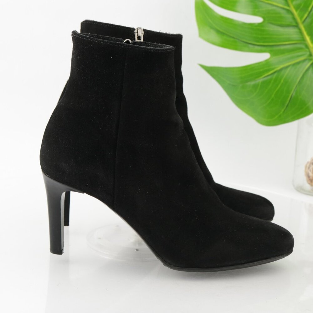 La Canadienne Womens Ellenor Boots Size 10‎ Waterproof Black Suede Heel Booties